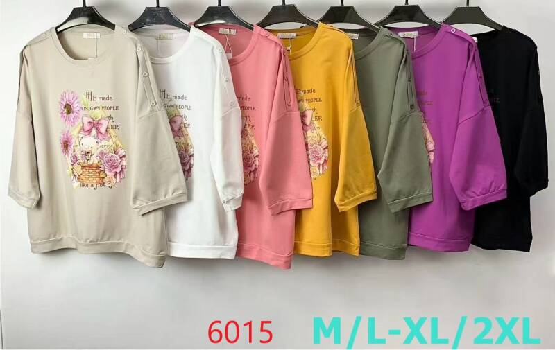 Bluzki damskie Roz M/L-XL-2XL, Mix Kolor Paczka 12 szt